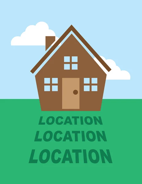 House Location Text — Stock Vector