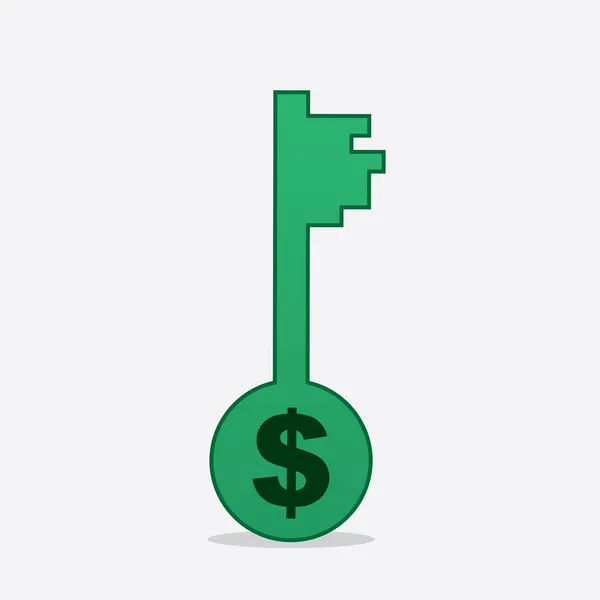 Key Dollar Sign — Stock Vector