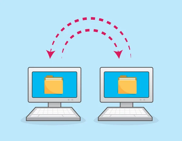 Computer synchronisieren Pfeile — Stockvektor