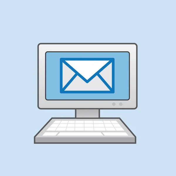 Dator Mail-meddelande — Stock vektor