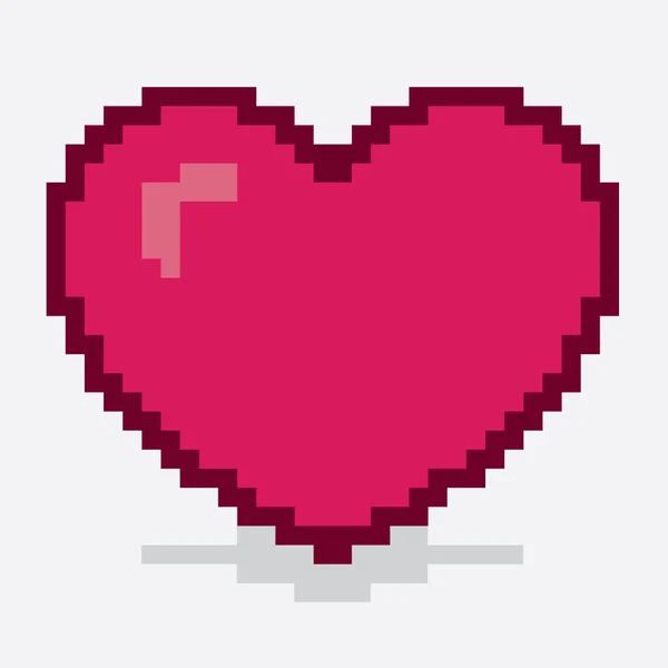 Heart Pixel — Stock Vector