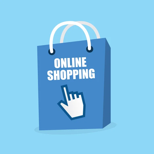 Shopping Online Bag — Stock Vector