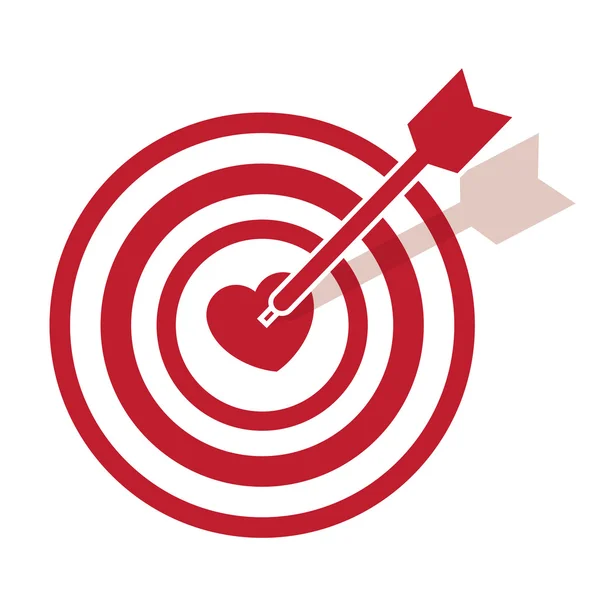 Coeur Bullseye — Image vectorielle