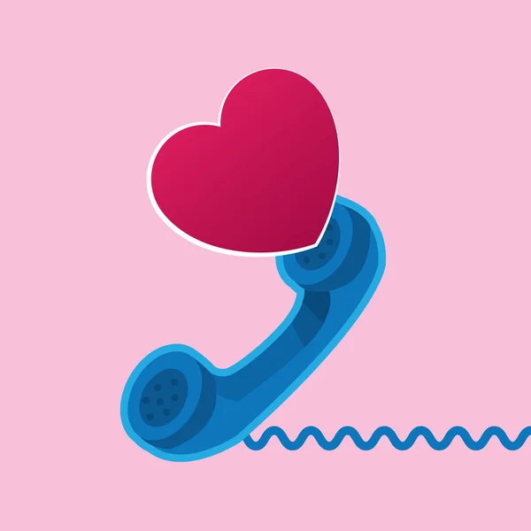 Τηλέφωνο καρδιά — Διανυσματικό Αρχείο