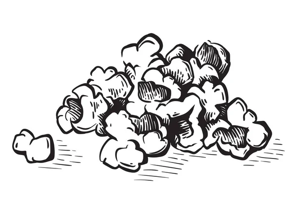 Pop szkic stylu wektor kukurydzy ilustracja. Stara imitacja grawerowania ręcznie rysowanego — Wektor stockowy