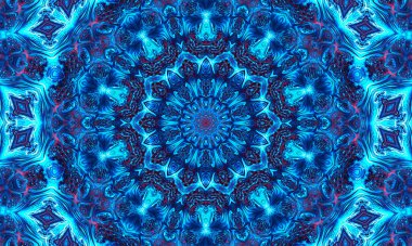 Mistik arka plan Kelt düğümü şekli, mavi büyü işareti.