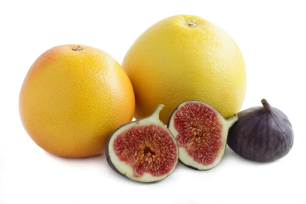 Grapefruits and figs — Stock Photo, Image