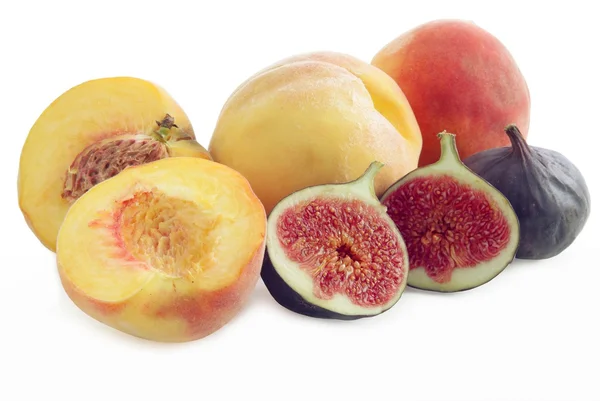 Peaches and figs — Stock Photo, Image