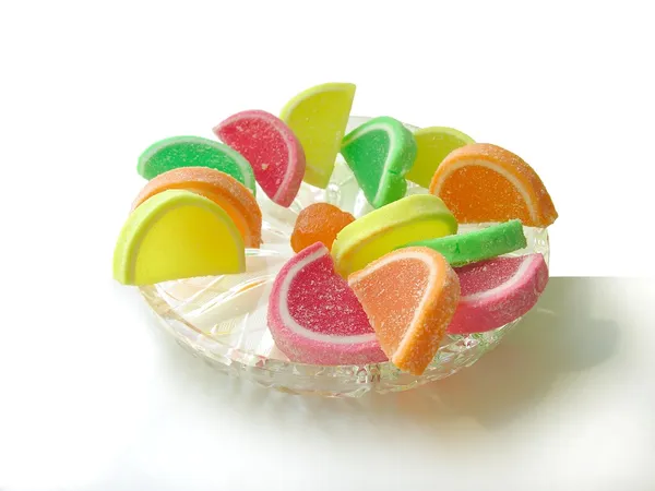 Sweet multicolor gelly cookies as tasty dessert — Stock Photo, Image