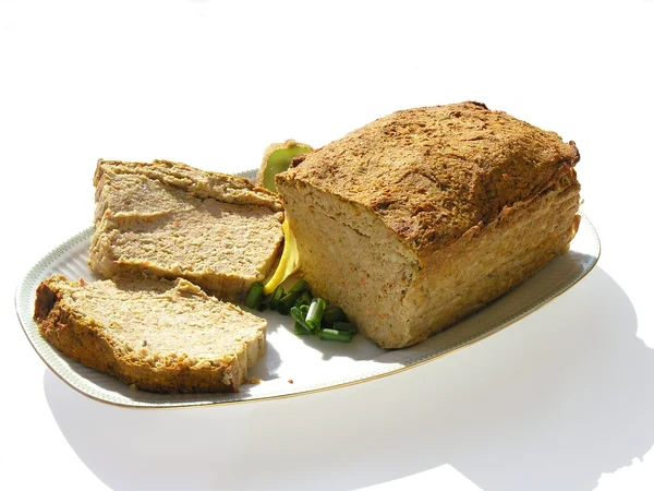 Hemlagad nybakat kött paj — Stockfoto