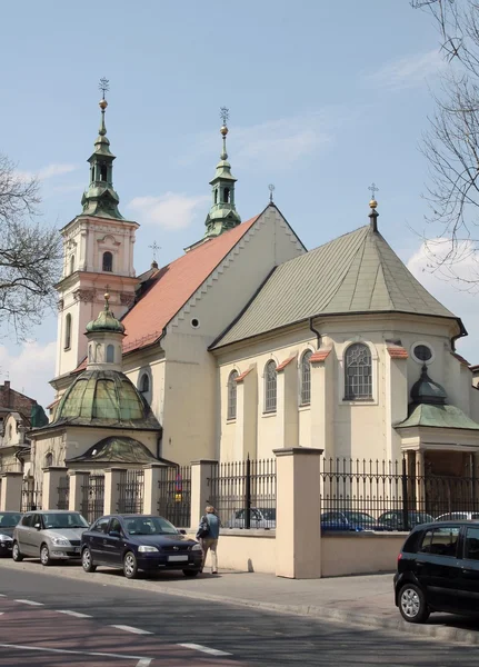 Старая католическая приходская церковь Св. Флориана в Кракове — стоковое фото