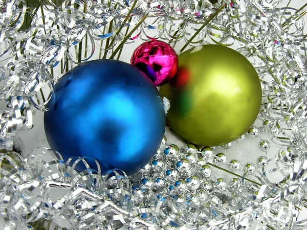 Glossy chistmas ornaments — Stock Photo, Image