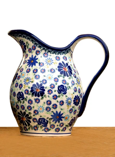 Målade keramiska folk jug — Stockfoto