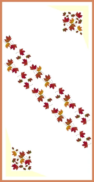 Размещение многоцветных листьев в качестве узоров для скатерти — стоковое фото