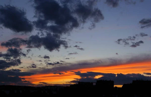 Multicolor Cloudy Sky Sunset View — Stock Photo, Image