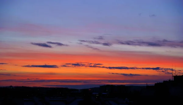Picturesque Landscape Cloudy Multicolor Sky Evening — Stock Photo, Image