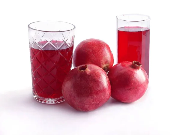 Red Juicy Pomegranats Juice Isolated — Zdjęcie stockowe