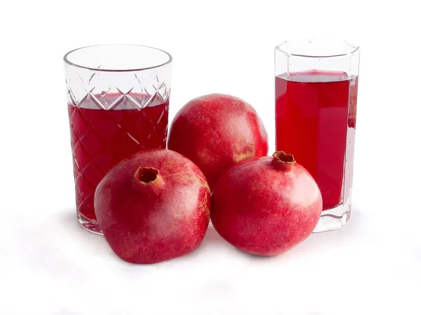 Red Tropical Fruits Pomegranats Juice Drink — Photo