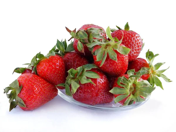 Leckere Köstliche Rote Frische Erdbeeren Aus Nächster Nähe — Stockfoto