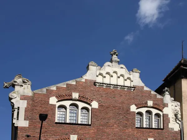 Detalles Arquitectónicos Decorativos Antiguo Edificio Cracovia —  Fotos de Stock