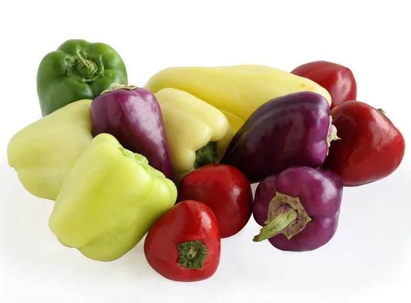 Multicolor Sweet Peppers Tasty Wholesome Vegetable Close — Fotografia de Stock