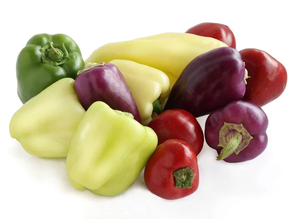 Multicolor Sweet Peppers Tasty Wholesome Vegetable Close — Foto de Stock