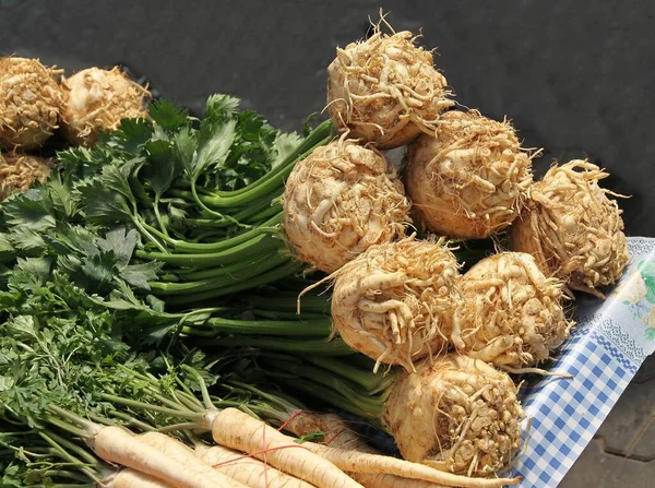 Celeries Other Root Vegetables Close — Stok fotoğraf