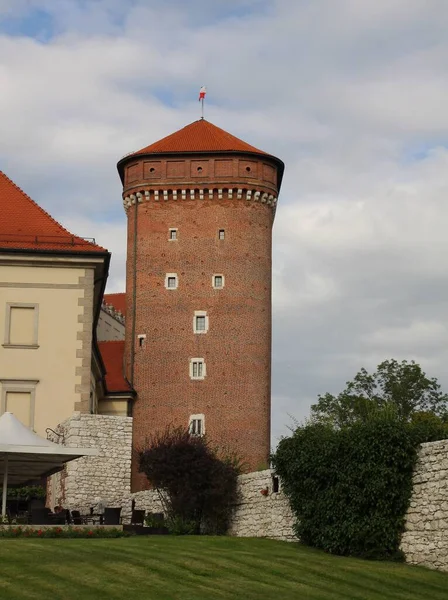 Widok Wawel Kings Catle Krakowie — Zdjęcie stockowe