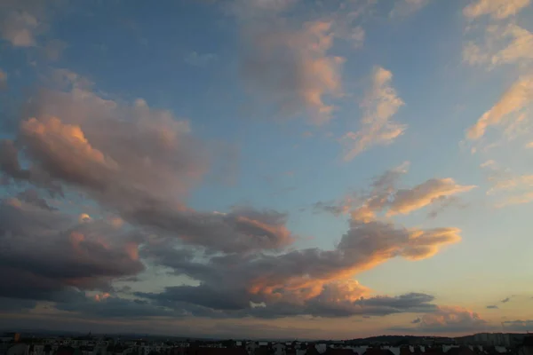 View Picturesque Multicolor Various Clouds — Stock Photo, Image