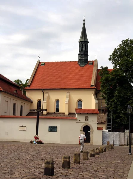 Vista Alla Vecchia Chiesa Cattolica Cracovia — Foto Stock