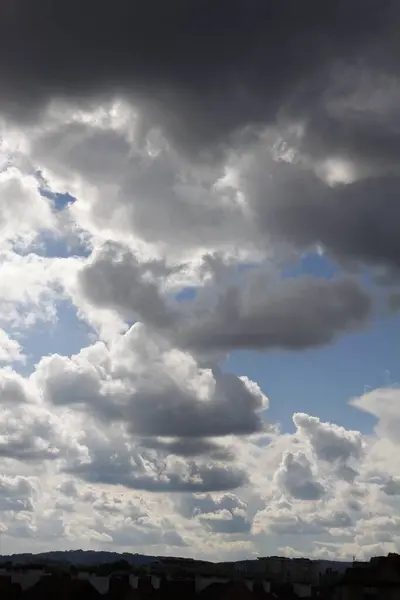 Vista Cielo Nublado Con Luz Solar — Foto de Stock