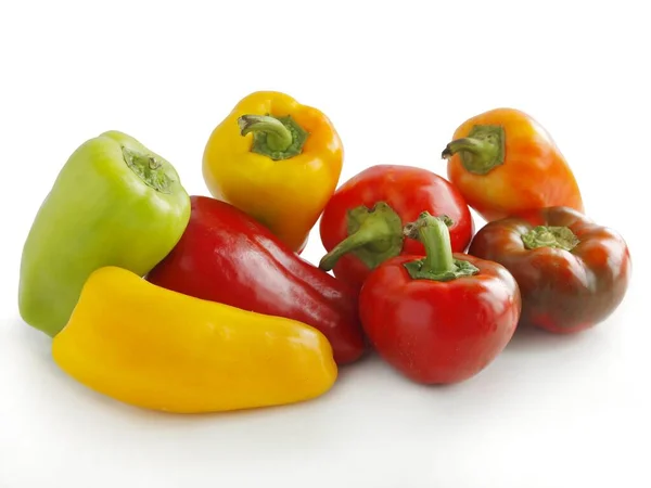 Various Multicolor Peppers Close — Stock Photo, Image