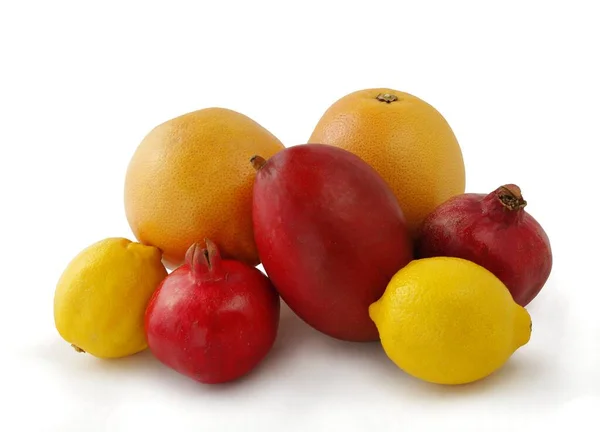 Multicolor Diverse Tropische Vruchten Als Heerlijke Vegetarische Voedsel Close — Stockfoto