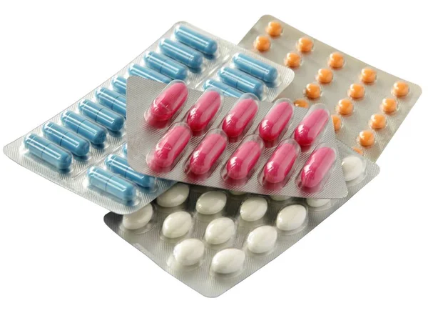 Varios Píldora Multicolor Cápsulas Como Medicamento Para Cura — Foto de Stock