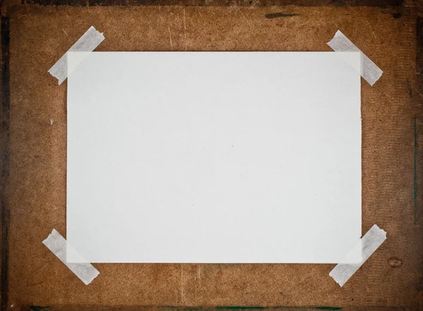 Empty white paper on Particle board background — Stock Photo, Image