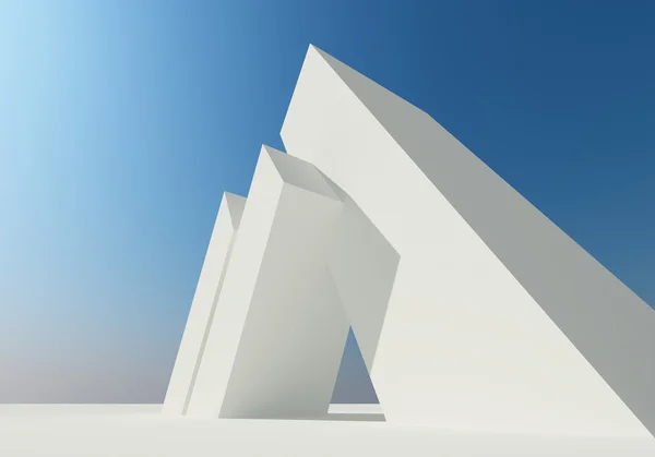 Abstraktes Gebäude weißer Struktur — Stockfoto