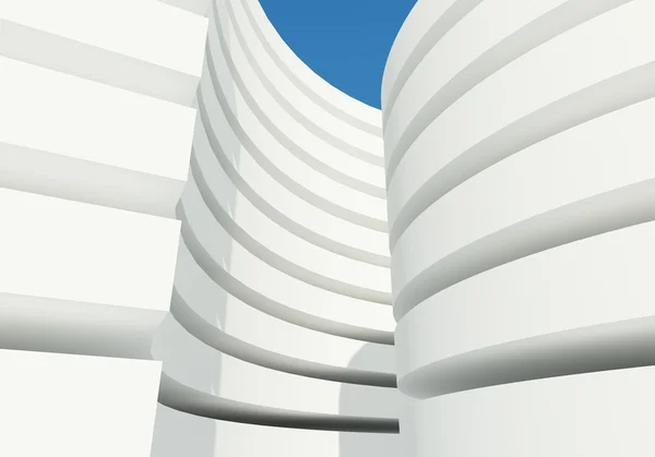 Abstract white architecture building, 3d rendering — Stock Photo, Image