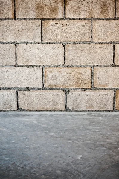 Block av betong vägg bakgrund — Stockfoto