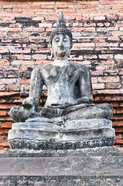 Boeddha beeld discipelen van wat mahathat, sukhothai. — Stockfoto