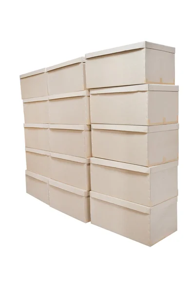 Cardboard boxes isolated on white — Stock Photo, Image