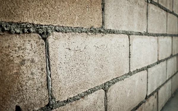 Närbild av betongblock vägg — Stockfoto