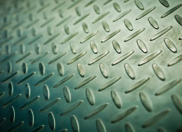 Closeup of metal diamond plate, texture background — Stock Photo, Image