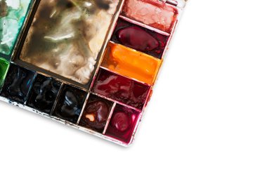 su renk paleti üzerinde beyaz izole