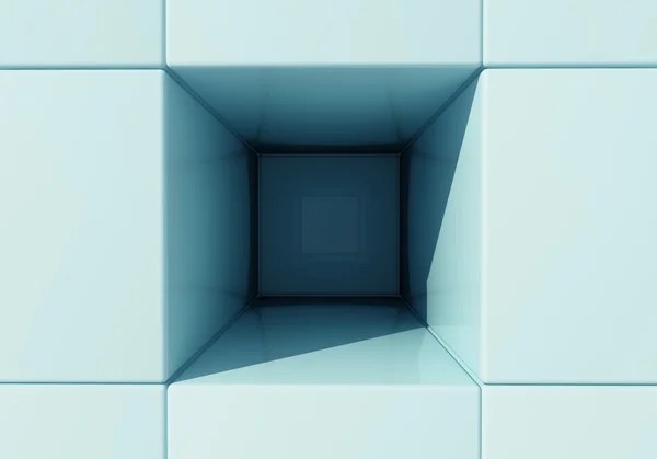 Loch Box Gebäude Konzept Hintergrund — Stockfoto