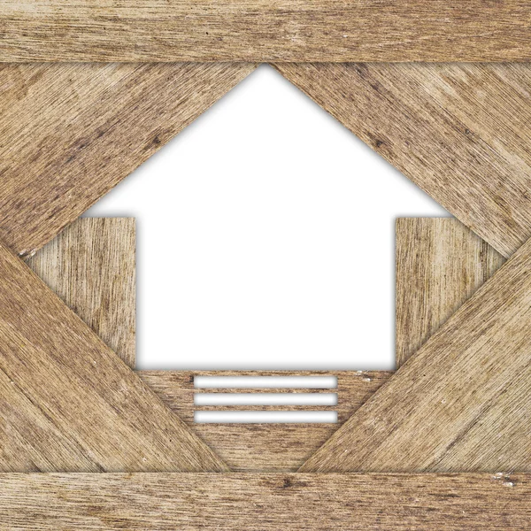 Home vorm van houtstructuur — Stockfoto