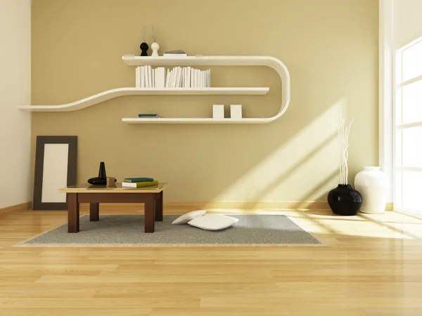 İç modern oda tasarımı 3D rendering