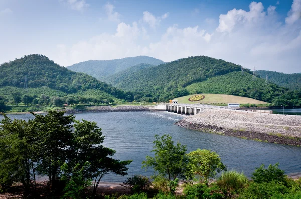 Landscspe of Bhumibol dam at the bottom area — Stock Photo, Image