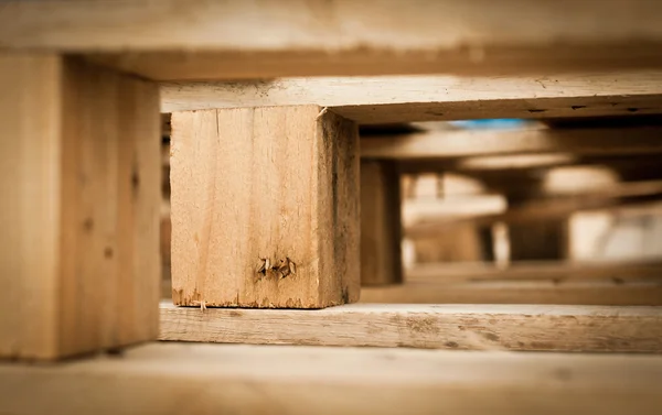 Macro of wood pallet detail — Stock Photo, Image