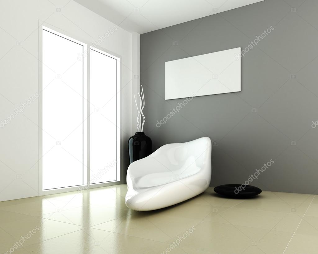 Design of interior modern room 3d rendering