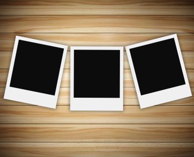 polaroid fotoğraf ahşap arka plan ağaç